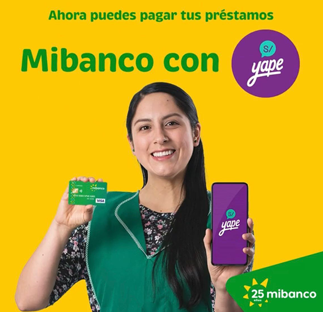 Más de 400 mil clientes de mibanco pueden pagar sus préstamos con Yape